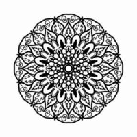 padrão circular em forma de mandala com flor para decoração de tatuagem de mandala de henna. vetor