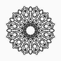 padrão circular em forma de mandala com flor para decoração de tatuagem de mandala de henna. vetor