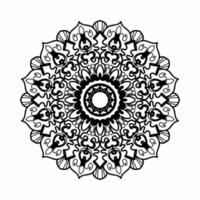 padrão circular em forma de mandala com flor para decoração de tatuagem de mandala de henna. vetor