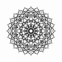 mão desenhada mandala indiana em formato floral vetor