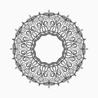 padrão circular em forma de mandala com flor para decoração de tatuagem de mandala de henna. vetor