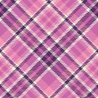 escocês tartan xadrez desatado padrão, tecido de algodão padrões. modelo para Projeto ornamento. desatado tecido textura. ilustração vetor