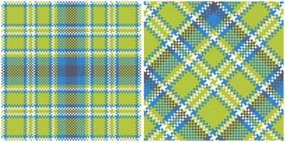 xadrez padronizar desatado. tradicional escocês xadrez fundo. tradicional escocês tecido tecido. lenhador camisa flanela têxtil. padronizar telha amostra incluído. vetor