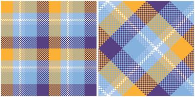 tartan xadrez desatado padronizar. tabuleiro de damas padronizar. tradicional escocês tecido tecido. lenhador camisa flanela têxtil. padronizar telha amostra incluído. vetor