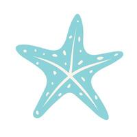 estrela do Mar. marinho ícone. plano ilustração. vetor