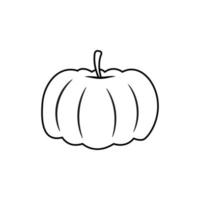 ilustração de contorno de abóbora. elemento para design decorativo de outono vetor