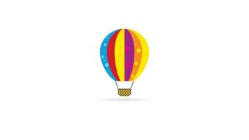 fofa ar ballon ícone com colorida e local cor isolado em branco fundo terno para logotipo ou coloração livro vetor
