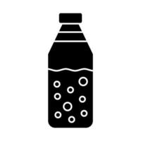 ícone de glifo de garrafa de água vetor