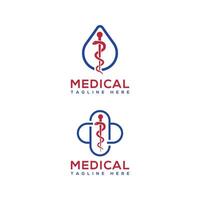 médico logotipo Projeto moderno mínimo conceito modelo vetor