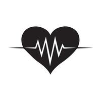coração batida ícone logotipo Projeto modelos gráfico isolado em branco fundo vetor