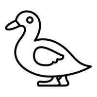 ícone de linha de pato vetor