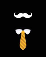 a bigode e gravata ícone Projeto. vetor