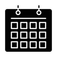 ícone de glifo de calendário vetor