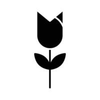 ícone de glifo de tulipa vetor