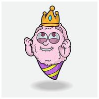 algodão doce mascote personagem desenho animado com feliz expressão. para marca, rótulo, embalagem e produtos. vetor