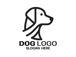 mínimo esboço linhas cachorro logotipo Projeto ícone símbolo modelo vetor