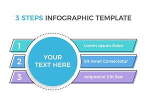 infográfico modelo com 3 passos ou opções vetor