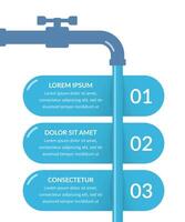 água infográficos modelo vetor