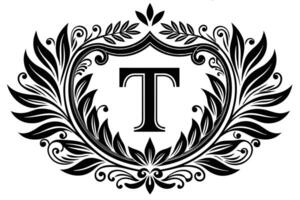folha carta t logotipo ícone modelo Projeto vetor