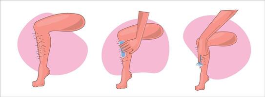 braço, perna, língua, boca, nariz, mão, humano corpo partes ilustração vetor