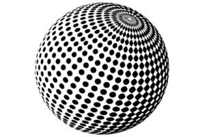 pontilhado esfera Projeto elemento em Preto vetor