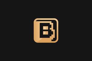 b carta ouro marca comercial marca logotipo vetor