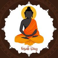 feliz vesak dia ou Buda purnima hindu festival celebração fundo vetor
