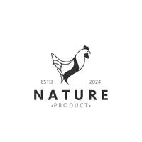 frango Fazenda logotipo projeto, animal ícone para mantimentos, açougueiro comprar, agricultor mercado gado modelo vetor