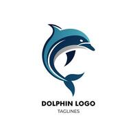 uma golfinho logotipo vetor