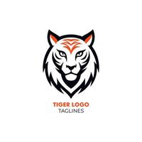 uma lustroso, minimalista tigre logotipo vetor