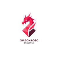 geométrico formas Dragão logotipo vetor