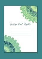 mandala oriental template card vetor