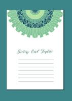 mandala oriental template card vetor