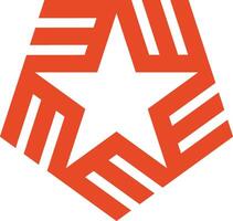 carta e com Estrela logotipo Projeto para seu marca vetor