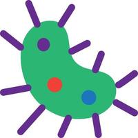 vetor de ícone de pesquisa científica de biologia de bactérias