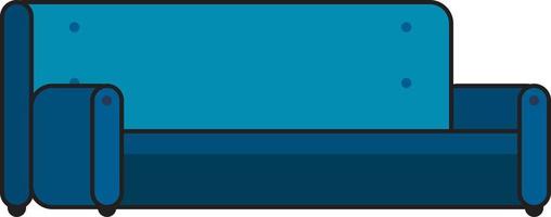sofá aconchegante vetor de ícone de móveis de sala de conferência