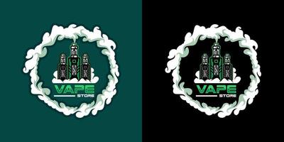 logotipo da loja vape vetor