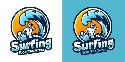 vetor de logotipo de surf
