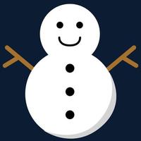 projeto do ícone de celebração do dia de Natal. desenho de ícone de boneco de neve para o natal vetor