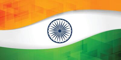 indiano bandeira bandeira com geométrico padronizar vetor