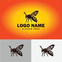 vespa abelha logotipo ícone para o negócio marca aplicativo ícone vespa abelha logotipo modelo vetor