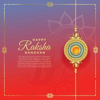 adorável rakshabandhan festival com rakhi decoração vetor