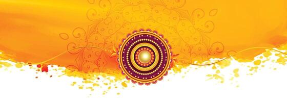 abstrato amarelo raksha bandhan festival bandeira Projeto vetor