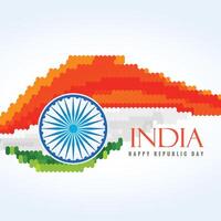 Dia 26 janeiro indiano independência dia bandeira ilustração Projeto vetor