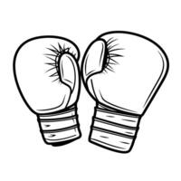 lustroso esboço ícone do boxe luvas em, perfeito para relacionado a esportes projetos. vetor