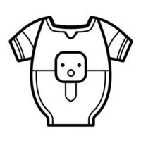 fresco esboço ícone do uma bebê maiô dentro , ótimo para relacionado ao bebê projetos. vetor