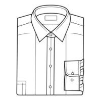 arrumado esboço ícone do uma o negócio camisa dentro , perfeito para profissional vestuário projetos. vetor