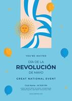 plano 25 de maionese celebração Argentina convite modelo vetor
