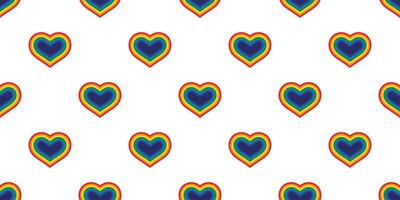 coração desatado padronizar lgbt namorados arco Iris orgulho desenho animado rabisco cachecol isolado telha fundo repetir papel de parede ilustração Projeto vetor