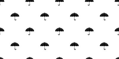 guarda-chuva desatado padronizar chuva isolado rabisco desenho animado telha papel de parede repetir fundo ilustração Preto Projeto vetor